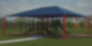 large shade structure over playground