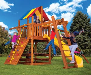 Rainbow Play Systems - 29E Circus Clubhouse Package 3 Poplar