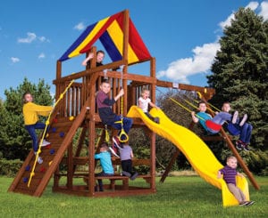 Rainbow Play Systems - 33B Sunshine Clubhouse Package 2